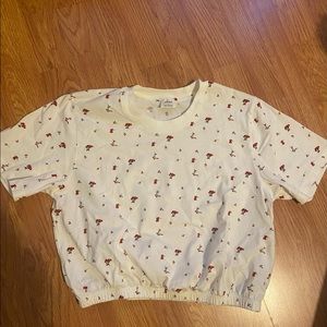 Artitzia Wilfred floral print crop top